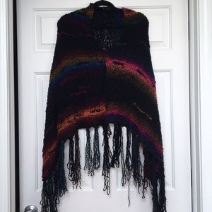 Handmade knit poncho